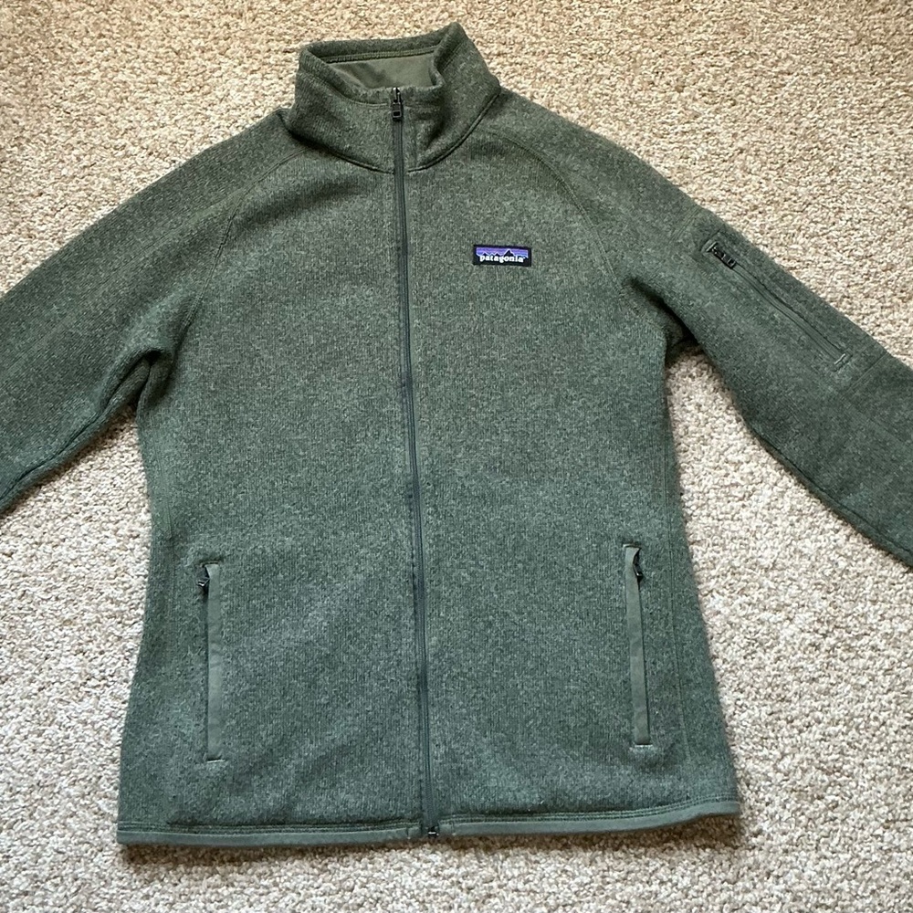 Women’s Patagonia Better Sweater Jacket - Olive Full Zip-Up Fleece - Size Small